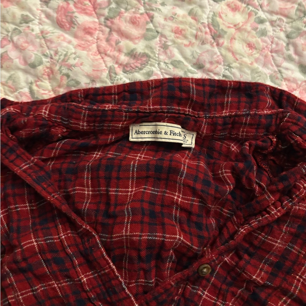 Abercrombie & Fitch Red Plaid Shirt